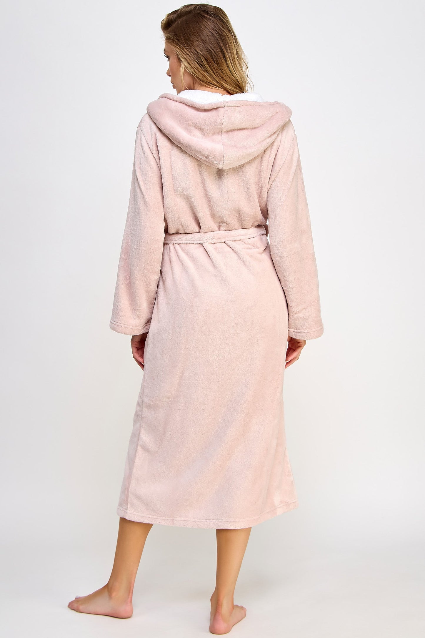 Janette Plush Fleece Hooded Robe – Ultimate Comfort for Cozy Evenings
