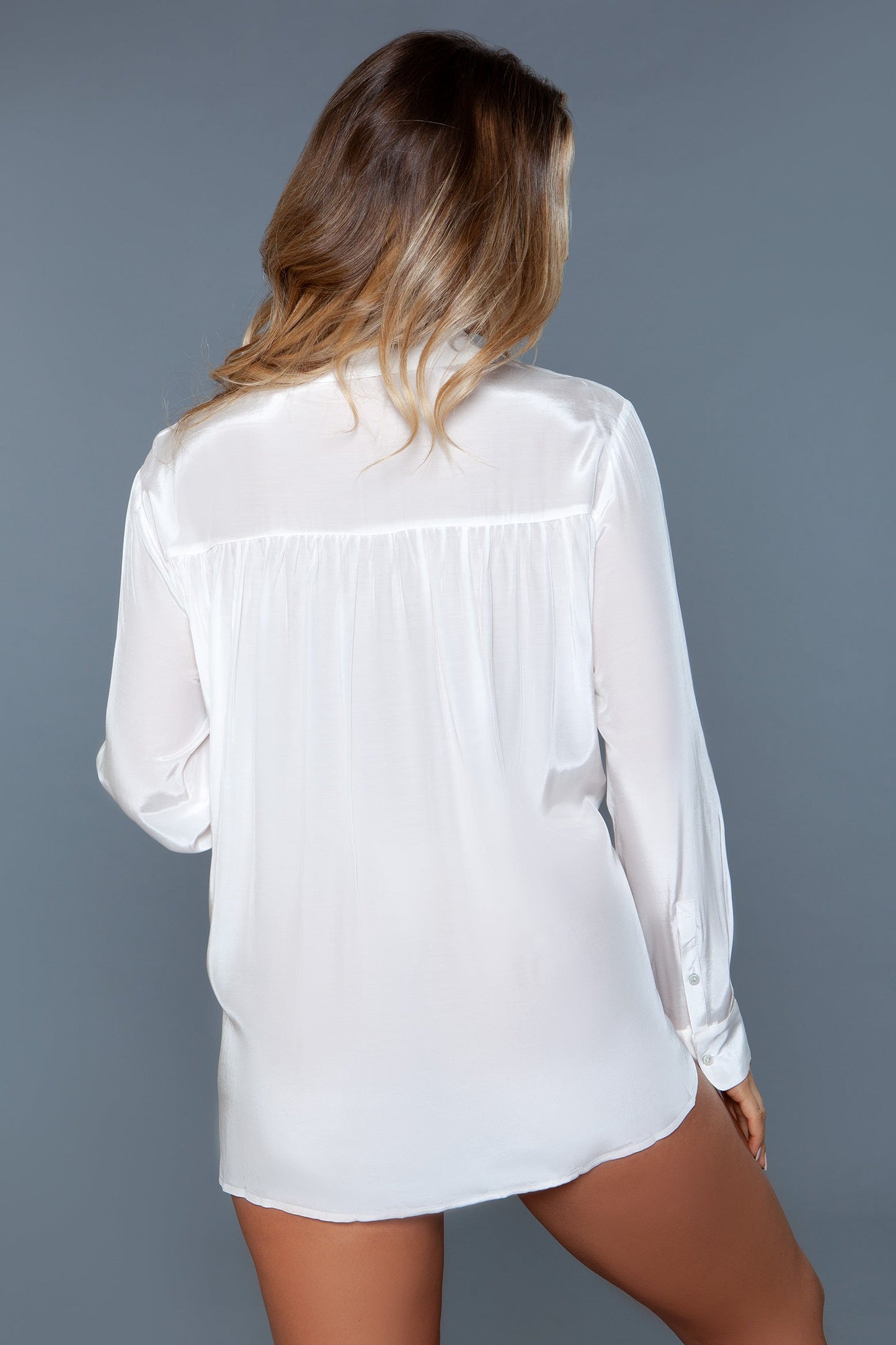 Mackenzie Notched Collar Sleepshirt: Comfortable & Stylish Long Sleeve Nightwear