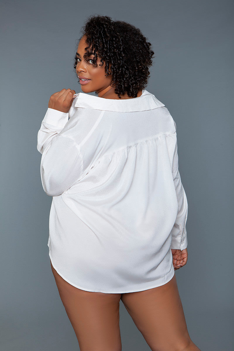 Mackenzie Notched Collar Sleepshirt: Comfortable & Stylish Long Sleeve Nightwear