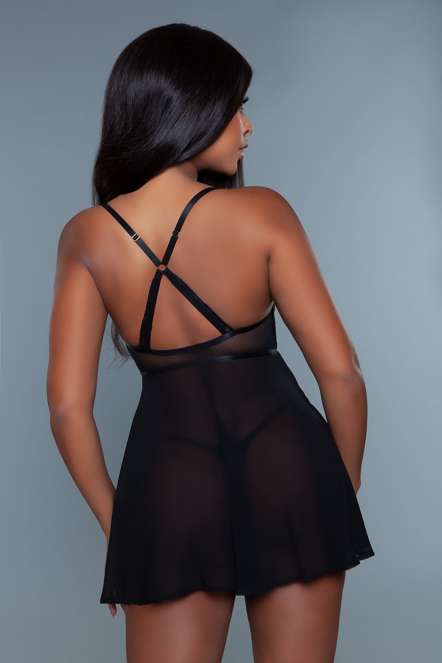 Madeline Lace and Chiffon Babydoll – Elegant Lingerie with Alluring Details