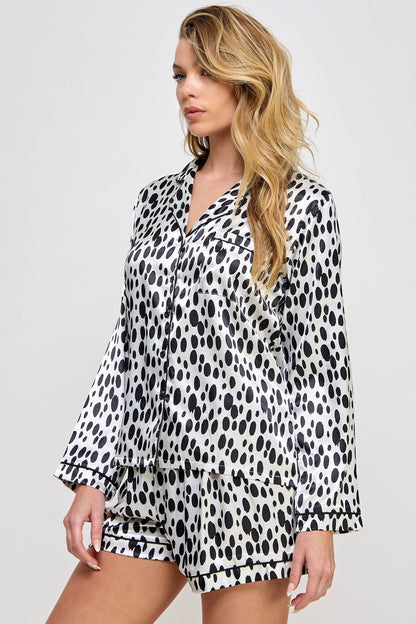 Dalmy Comfy Long Sleeve Pajama Set with Shorts