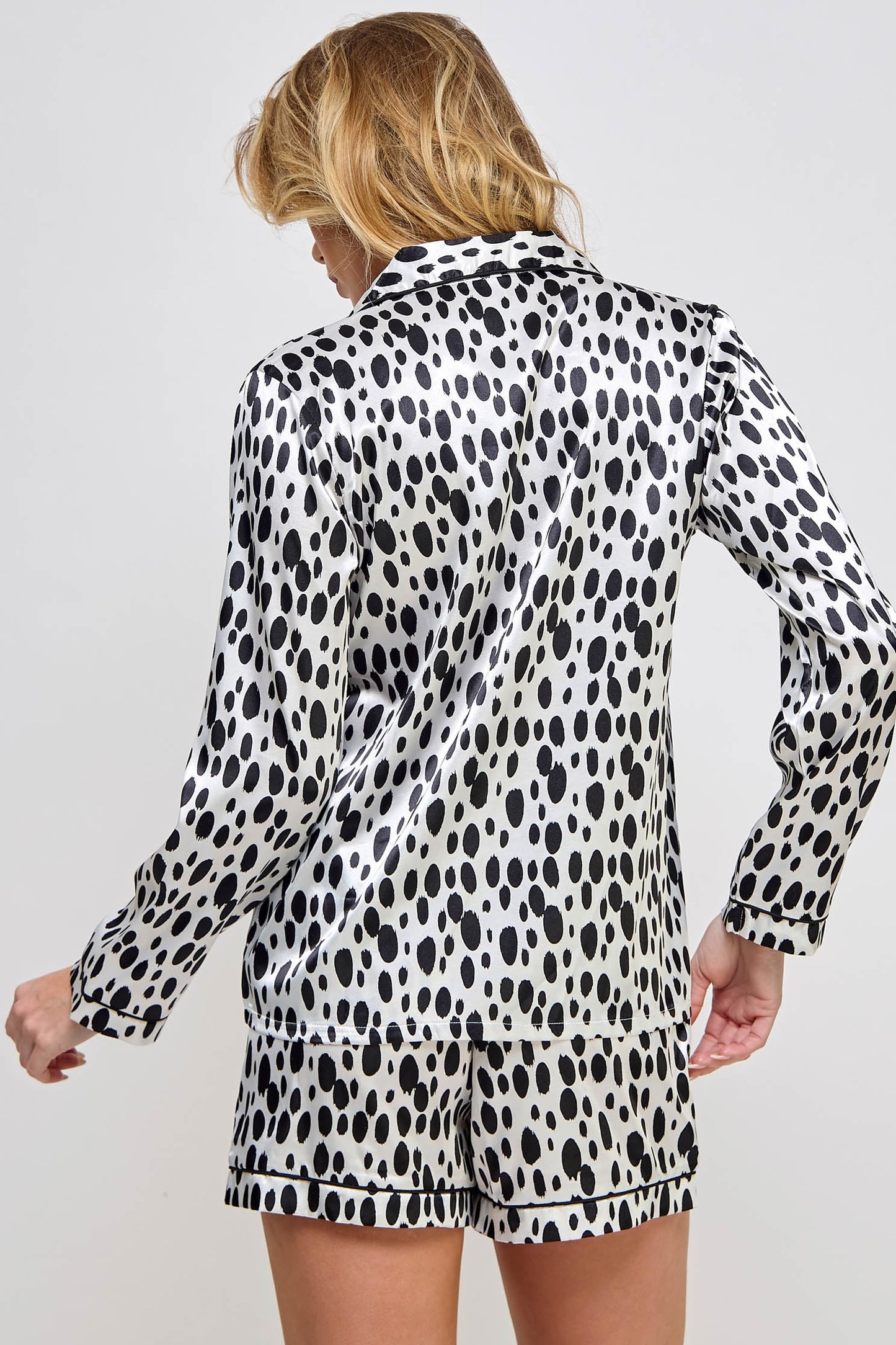 Dalmy Comfy Long Sleeve Pajama Set with Shorts