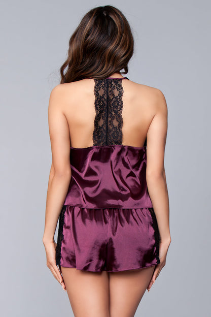 Jasmina Satin Cami & Short Set – Elegant Lace-Trimmed Sleepwear for Ultimate Comfort