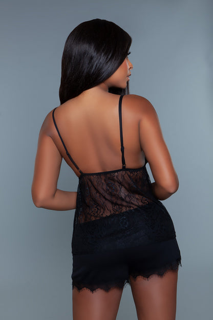 Paris Set – Elegant Lace Cami and Shorts Ensemble