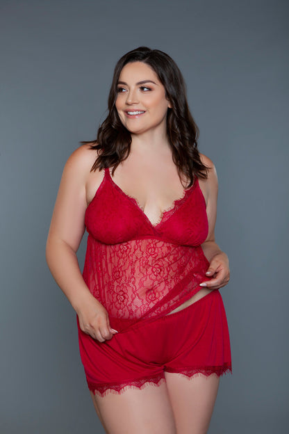 Paris Set – Elegant Lace Cami and Shorts Ensemble