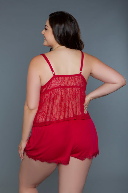Paris Set – Elegant Lace Cami and Shorts Ensemble